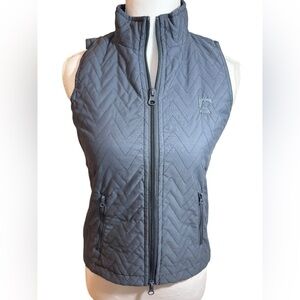 Riding Sport Youth Quilted Equestrian Vest Gray Full Zip L
